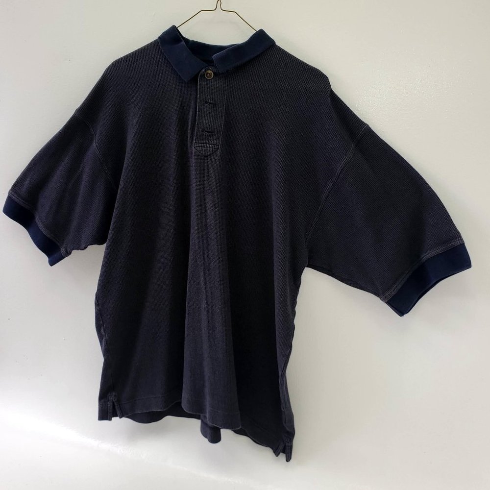 Cutter and Buck Dark Blue Men's XL Cotton Polo Collared Shirt Short Sleeved